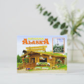 Besucherzentrum und Tripod, Nenana, Alaska Postkarte (Stehend Vorderseite)