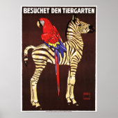 Besuchet Den Tiergarten Deutschland ZOO 1912 Werbe Poster (Vorne)