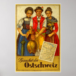 Besuchet die Ostschweiz, Vintage Travel Poster