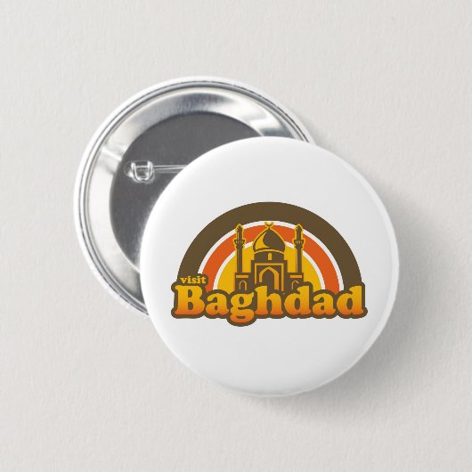Besuchs-Bagdad-Knopf Button (Vorne & Hinten)