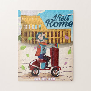 Besuchs-Rom-Cartoonreiseplakat Puzzle