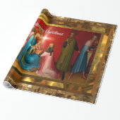 Besuchsbaby-Jesus-Weihnachten (15 Fuß) glatt Geschenkpapier (Ungerollt)