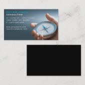 Besuchskarte mit blauem Hintergrund. Visitenkarte (Vorne/Hinten)