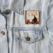 Besuchstag am Krankenhaus, 1889 Button (Beispiel)