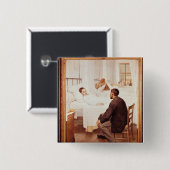 Besuchstag am Krankenhaus, 1889 Button (Vorne & Hinten)