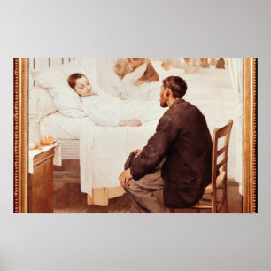 Besuchstag am Krankenhaus, 1889 Poster