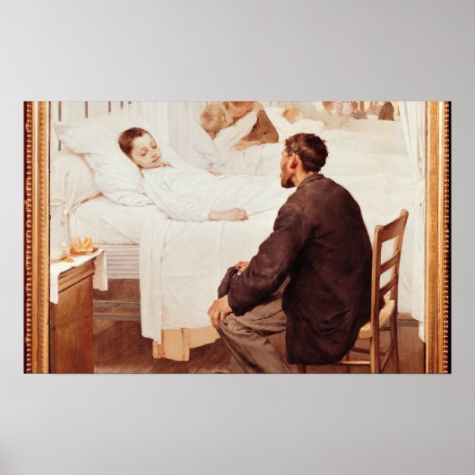 Besuchstag im Krankenhaus, 1889 Poster (Vorne)