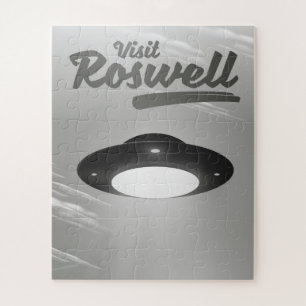 Besucht das Roswell UFO Vintage Poster Puzzle