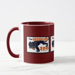 Besucht den Brookside Zoo kostenlos - WPA Plakat - Tasse
