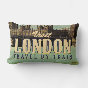 Besucht London Vintage Poster Lendenkissen