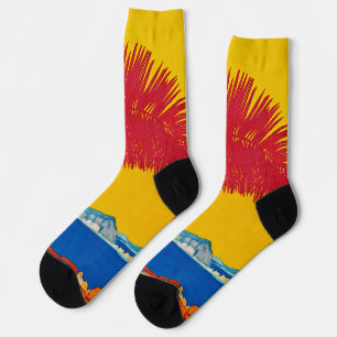 Besucht Südamerika Vintage-Konzept Socken