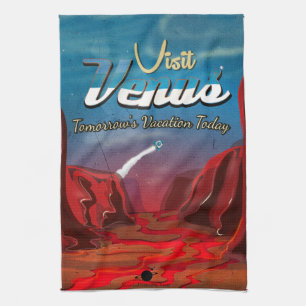 Besucht Venus Vintage Poster Küchentuch