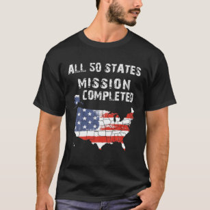 Besuchte alle 50 Staaten Amerikanisches Reiseregio T-Shirt