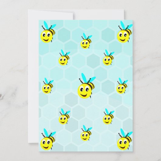 Besy Bee 4 Unterschiedliche Einladungskarte zum Ge Einladung (Rückseite)