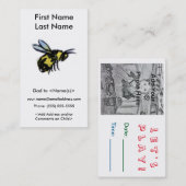Besy Bee Daddy Custom Foto, das Playdate Cards nen Telefonnummerkarte (Vorne/Hinten)
