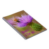 Besy Bee Lila Thistle Blume Fotovorlage Notizblock (Rechte Seite)