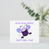 Besy Bee Single Woman's Change of Address Postcard Ankündigungspostkarte (Stehend Vorderseite)