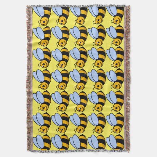 Besy Bee Throw Blanket Decke (Vorderseite Vertikal)