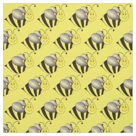 Besy Bee Yellow Black Bumblebee Honey Bees Insect Stoff (Muster)