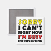 Besy Introverting Funny Kühlschrankmagnet Kühlschr (Vorderseite/Rückseite)