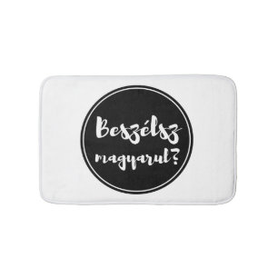 Beszélsz Magyarul, sprichst du Ungarisch, Button Badematte