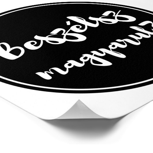 Beszélsz Magyarul, sprichst du Ungarisch, Button Poster (Ecke)