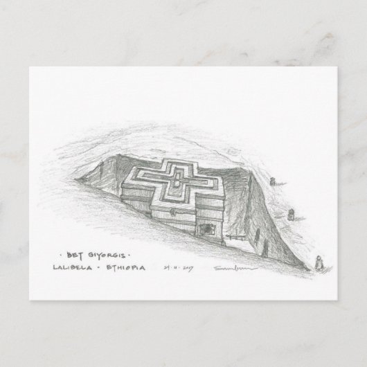 Bet Giyorgis, Lalibela, Äthiopien Postkarte (Vorderseite)
