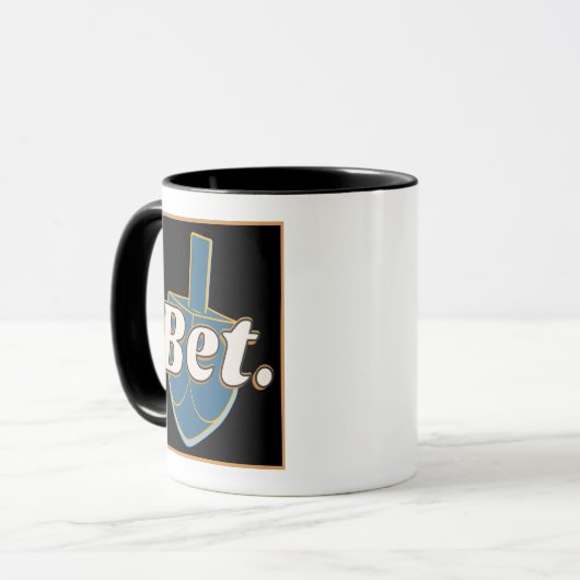 Bet. Hanukkah Dreidel Gimel Joke Gift Gen Z Alpha Tasse (Vorderseite Links)