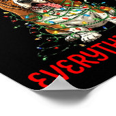 Bet Hound Dog Christmas I'm Fine Everything Is Fin Poster (Ecke)