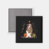 Bet Hound Dog Tree Weihnachten Weihnachten Weihnac Magnet (Vorderseite/Rückseite)