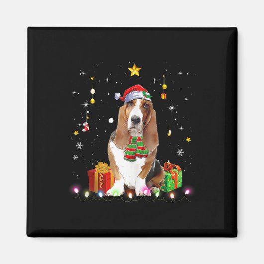 Bet Hound Dog Tree Weihnachten Weihnachten Weihnac Magnet (Vorne)