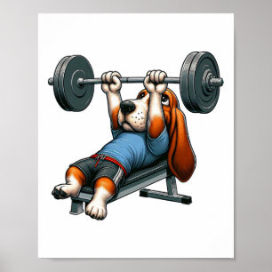Bet Hound Gewichtheben Fitnessstudio Training Body Poster
