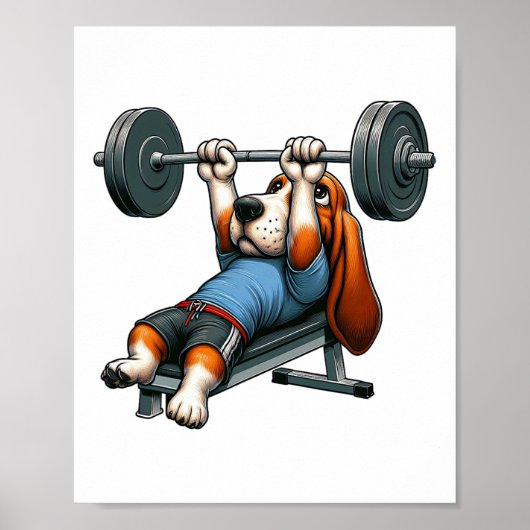 Bet Hound Gewichtheben Fitnessstudio Training Body Poster (Vorne)