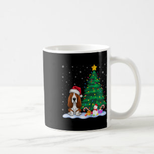 Bet Hound Hund Xmas Tree Lights Reindeer Hat Chris Kaffeetasse