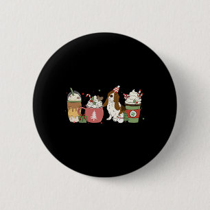 Bet Hound-Kaffee Laterne Winter Weihnachtshund Mam Button