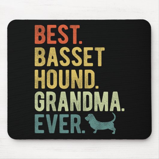Bet Hound Oma Ever Dog Liebt Muttertag Mousepad (Vorne)