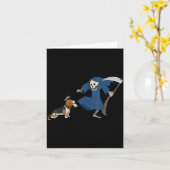 Bet Hound Sensenmann Halloween Karte (Gelbe Blume)