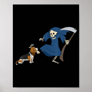 Bet Hound Sensenmann Halloween Poster