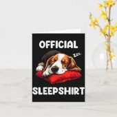 Bet Hound Sleepshirt Dog Lover Pajama Sleepwear Fo Karte (Gelbe Blume)