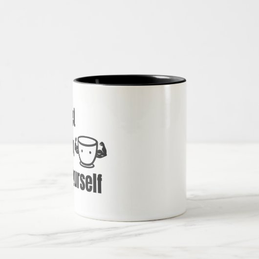 Bet On Yourself Bold Motivation Self Belief Zweifarbige Tasse (Mittel)