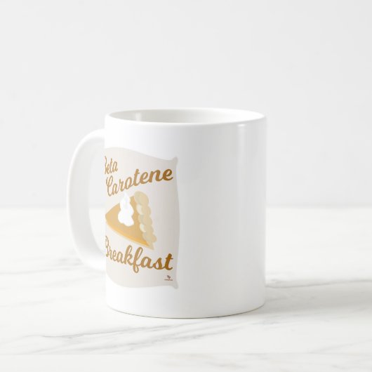 Beta Carotene Breakfast Pumpkin Pie Liebe Kaffeetasse (Vorderseite Links)