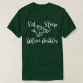 Beta Fish Eat Sleep Bubbles T-Shirt (Design vorne)