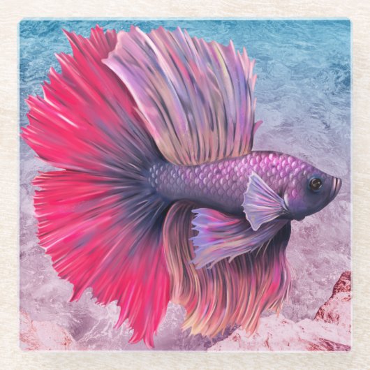 Beta Fish Glasuntersetzer (Vorderseite)