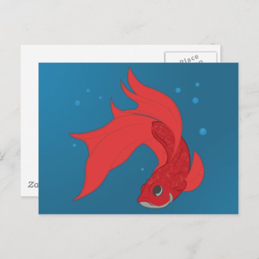 Beta Fish Postkarte (Vorne/Hinten)