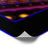 Beta Lyrae Poster - blaue Grenze (Ecke)