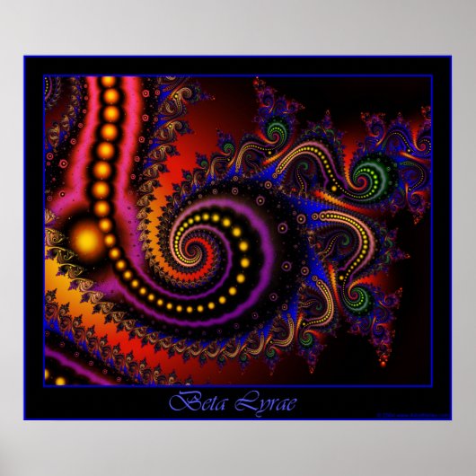 Beta Lyrae Poster - blaue Grenze (Vorne)