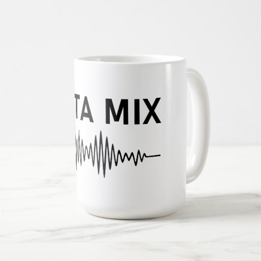 Beta Mix - Audio Waveform Kaffeetasse (VorderseiteRechts)
