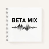 Beta Mix - Audio Waveform Notizblock (Vorderseite)