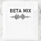Beta Mix - Audio Waveform Rechteckiger Aufkleber (Tasche)