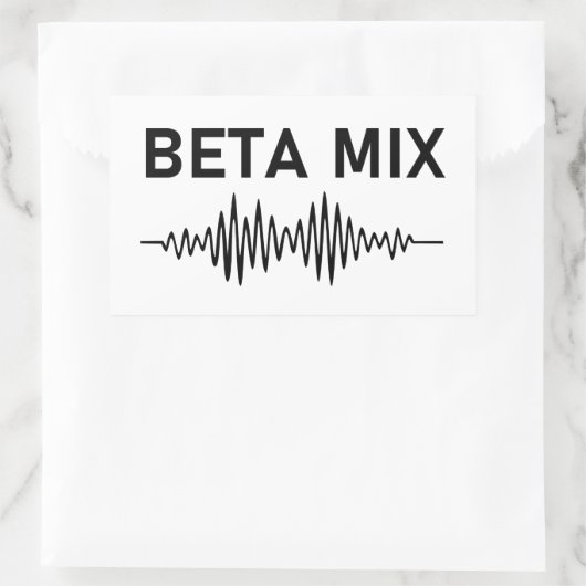 Beta Mix - Audio Waveform Rechteckiger Aufkleber (Tasche)